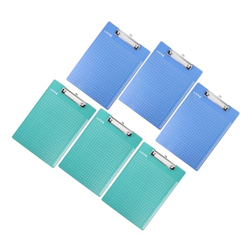 Angoily 6 Stück Hängende Klemmbretter Robuste Schreibunterlage aus Hartboard mit Metallclip für Büro Schule und Unterwegs Blau und Grün Angoily 6 Stück Hängende Klemmbretter Robuste Schreibunterlage aus Hartboard mit Metallclip für Büro Schule und Unterwegs Blau und Grün von Angoily