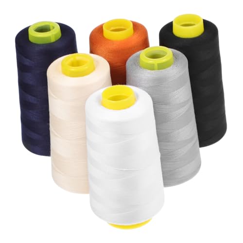 Angoily 6 Stück Hochgeschwindigkeits-polyesterfaden Quiltfaden Quilten Stickgarn Ersatz Unterfaden Nähen Farbig Klares Nähgarn Naehstiche Schwarz Stickgarne Für Faden Zum Nähen Stickfaden von Angoily