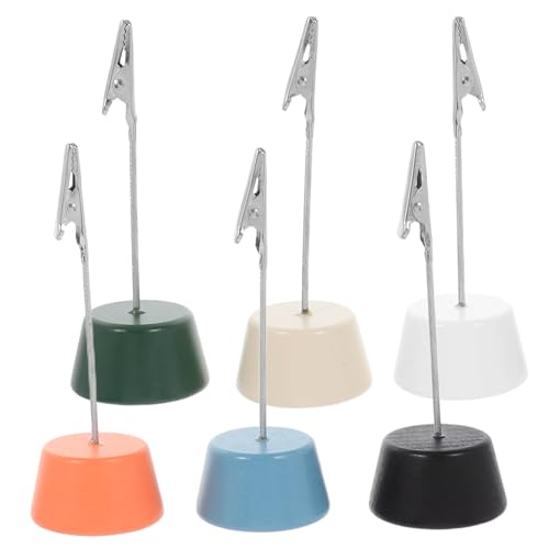 Angoily 6 Stück Holzhalter -kartenclip Büro-memo-halter Foto Display Ständer Bildhalter Halter Für Fotoclips Tischschild Aus Holz Visitenkartenhalter Rostfreier Stahl Angoily 6 Stück Holzhalter -kartenclip Büro-memo-halter Foto Display Ständer Bildhalter Halter Für Fotoclips Tischschild Aus Holz Visitenkartenhalter Rostfreier Stahl von Angoily