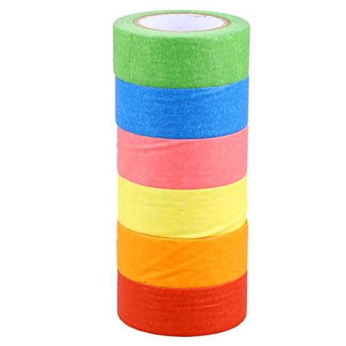 Angoily 6 Stück Klebeband bastelzeug für verpackungskarton adhesive tape Colorful tape tapeband tapenade kletband Masking tape Aufkleber farbig Dekoration Papier Orange Abdeckband Angoily 6 Stück Klebeband bastelzeug für verpackungskarton adhesive tape Colorful tape tapeband tapenade kletband Masking tape Aufkleber farbig Dekoration Papier Orange Abdeckband von Angoily