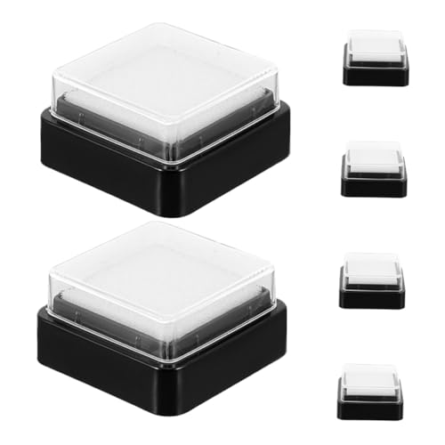 Angoily 6 Stück Kleine Leere Stempelkissen Vielseitige DIY Blanko Ink Pads für Scrapbooking Bastelstempel Selbstbefüllbar Praktisch und Benutzerfreundlich für Büro Schule und Zuhause von Angoily