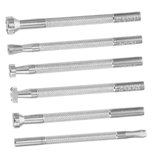 Angoily 6 Stück Lederdruckwerkzeuge Lederstempelkit Leder Arbeitsset Metallstempel DIY handgemachtes Webset Stempelset aus Metall Leder -Arbeitswerkzeuge legierter Stahl Silber Angoily 6 Stück Lederdruckwerkzeuge Lederstempelkit Leder Arbeitsset Metallstempel DIY handgemachtes Webset Stempelset aus Metall Leder -Arbeitswerkzeuge legierter Stahl Silber von Angoily