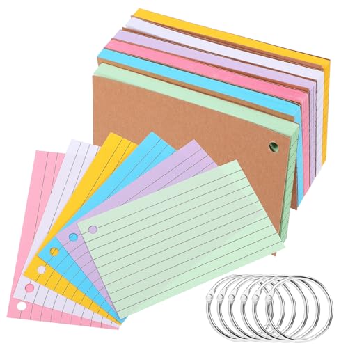 Angoily 6 Stück Loseblatt-kreisbuch Beringt Gebunden Registerkarten Farbige Notizkarten Karteikarten in Großen Mengen Blinken Spiralförmige Karteikarten Gefüttert Revisionskarten Papier Angoily 6 Stück Loseblatt-kreisbuch Beringt Gebunden Registerkarten Farbige Notizkarten Karteikarten in Großen Mengen Blinken Spiralförmige Karteikarten Gefüttert Revisionskarten Papier von Angoily