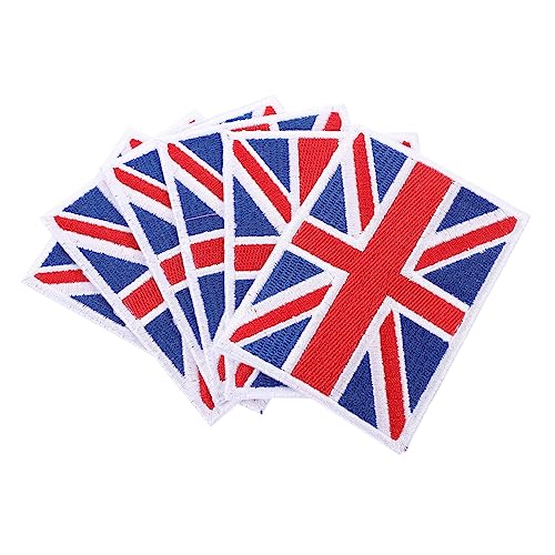 Angoily 6 Stück Nationalflaggen Aufnäher Bunte Gestickte Patches für Kleidung Hüte und Diy Projekte Applikationen zur Reparatur und Dekoration von Angoily
