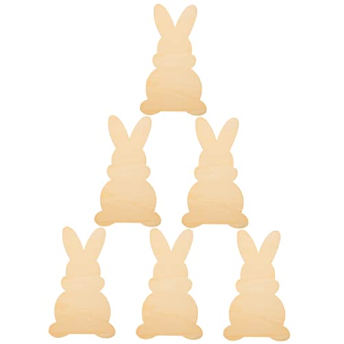 Angoily 6 Stück Osterhasen Holzscheiben Unfertige Holzchips zum Bemalen DIY Bastelmaterial für Frühlingsdekorationen und Kreative Projekte Angoily 6 Stück Osterhasen Holzscheiben Unfertige Holzchips zum Bemalen DIY Bastelmaterial für Frühlingsdekorationen und Kreative Projekte von Angoily