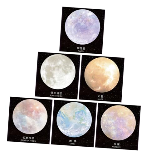 Angoily 6 Stück Planetarische Haftnotizen Runde Selbstklebende Notizblätter im Mond Design für Schule Büro und Zuhause Einzigartige und Vielseitige Schreibpads mit Starker Haftung Angoily 6 Stück Planetarische Haftnotizen Runde Selbstklebende Notizblätter im Mond Design für Schule Büro und Zuhause Einzigartige und Vielseitige Schreibpads mit Starker Haftung von Angoily