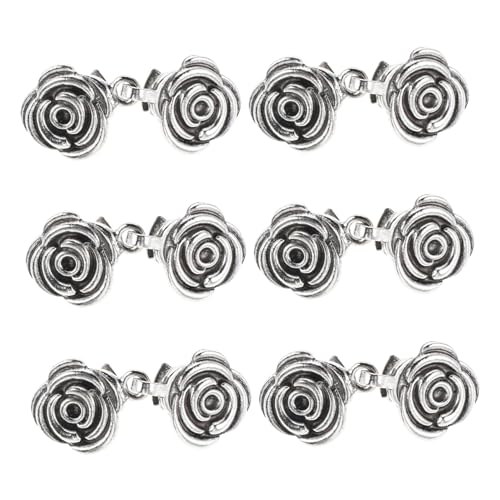Angoily 6 Stück Retro Sweater Clips für Damen Vintage Blüten Cardigan Shawl Broschen Stabile Blüten-form Cardigan Clips zum Fixieren von Pullovern Shirts und Capes Modische von Angoily