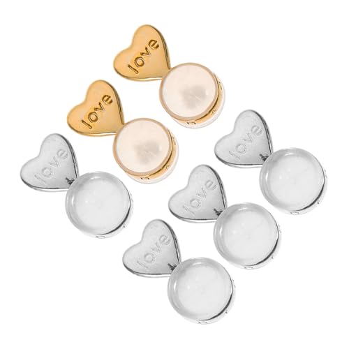 Angoily 6 Stück Silikon Ohrstecker Verschluss Herzform Sichere Ohrringstopper für Schwere Ohrstecker Hautfreundlich Strapazierfähig als Ersatz und Schmuckzubehör Angoily 6 Stück Silikon Ohrstecker Verschluss Herzform Sichere Ohrringstopper für Schwere Ohrstecker Hautfreundlich Strapazierfähig als Ersatz und Schmuckzubehör von Angoily