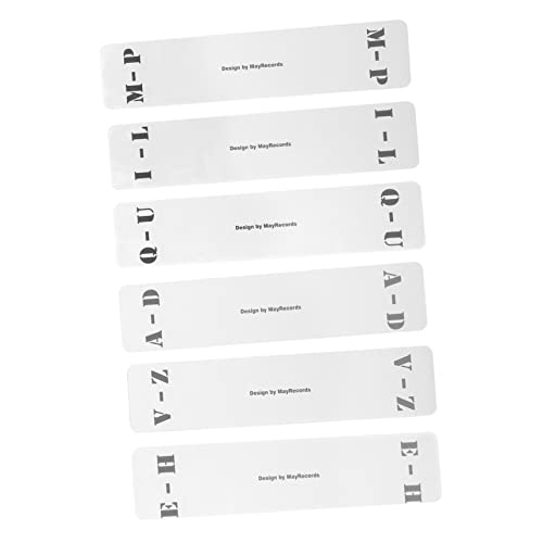Angoily 6 Stück Sortierkarte aufzeichnen Registerkarten Trennwände für Schallplatten Schallplatten-Sortierkarte Vinyl-Klassifizierungskarte Karteikarte für die Regalaufbewahrung Acryl Weiß von Angoily