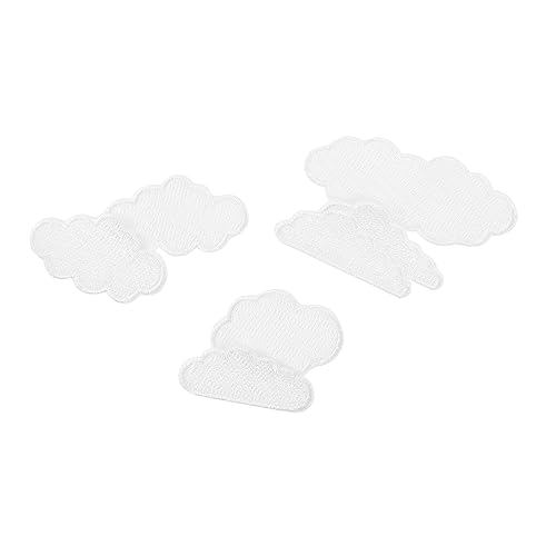 Angoily 6 Stück Stoffaufkleber nähen Stoffkleber für Flicken Wolke Wunderpflaster Kleidungsflicken schuhreparatur stickerpappier Kleidungsstück Patches kleidung nähen Stickgarn Weiß von Angoily