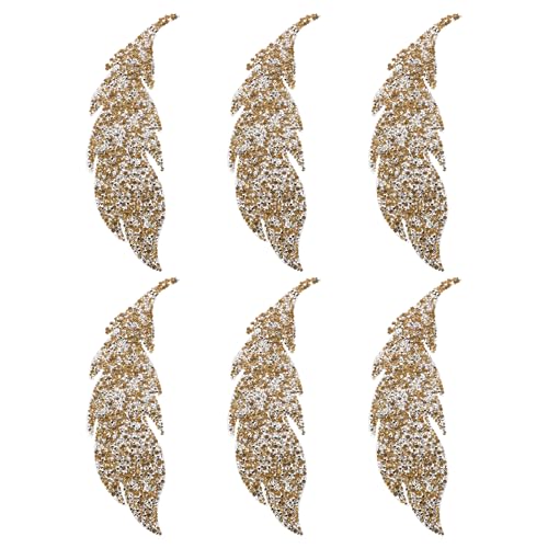 Angoily 6 Stück Strass-Applikation, Strass-Blatt, zum Aufbügeln, Hot Fix, Hochzeits-Haar-Applikationen für Braut, Hochzeitskleid, Kleidung, Schärpe, Kristallgürtel, Nähschuhe Angoily 6 Stück Strass-Applikation, Strass-Blatt, zum Aufbügeln, Hot Fix, Hochzeits-Haar-Applikationen für Braut, Hochzeitskleid, Kleidung, Schärpe, Kristallgürtel, Nähschuhe von Angoily