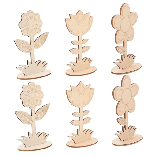 Angoily 6 Stück Teiliges DIY Holzblumen Unvollendete Blanko Holzblumen für Bastelideen Glatte Oberfläche Sicher für Malen Kreative Dekoration von Zuhause und Schule Angoily 6 Stück Teiliges DIY Holzblumen Unvollendete Blanko Holzblumen für Bastelideen Glatte Oberfläche Sicher für Malen Kreative Dekoration von Zuhause und Schule von Angoily