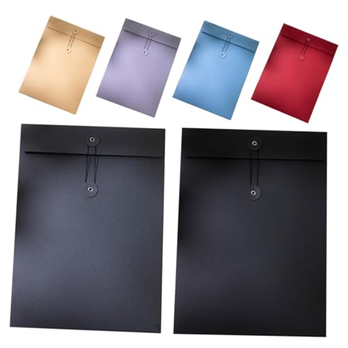Angoily 6 Stück Teiliges Dokumentenmappe mit Bindeband Vielseitige Büro Schul organizer Große Kapazität Stilvoller Papier sammelordner in Farben zur Übersichtlichen Aufbewahrung von von Angoily