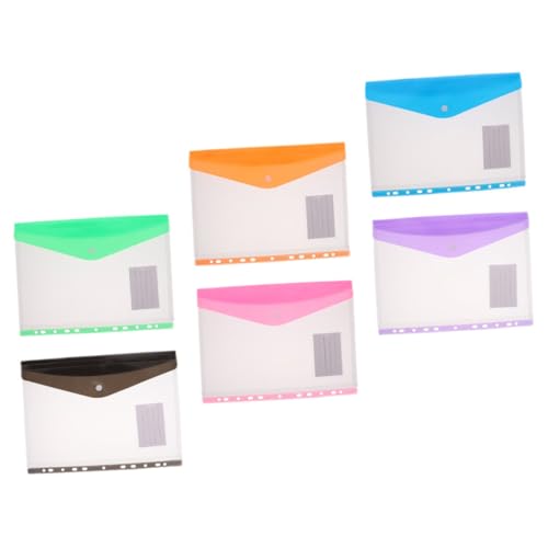 Angoily 6 Stück Teiliges Dokumententaschen Transparente Loseblatt Hüllen Leichte Schreibwaren Ordner für Datei Organizer Vielseitige Aufbewahrung für Verträge und Unterlagen Angoily 6 Stück Teiliges Dokumententaschen Transparente Loseblatt Hüllen Leichte Schreibwaren Ordner für Datei Organizer Vielseitige Aufbewahrung für Verträge und Unterlagen von Angoily