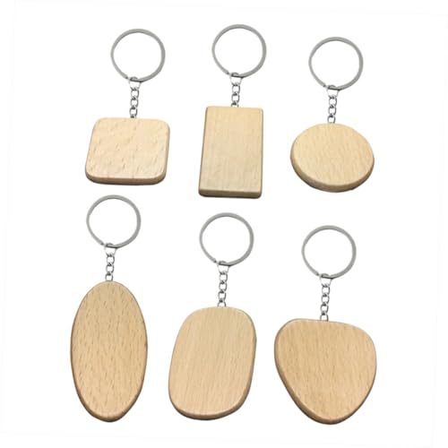 Angoily 6 Stück Teiliges Holz Schlüsselanhänger aus Buchenholz Kreative DIY Anhänger in Verschiedenen Formen Langlebig Handgefertigt als für Frauen und Mädchen Vielseitig Verwendbar als Angoily 6 Stück Teiliges Holz Schlüsselanhänger aus Buchenholz Kreative DIY Anhänger in Verschiedenen Formen Langlebig Handgefertigt als für Frauen und Mädchen Vielseitig Verwendbar als von Angoily