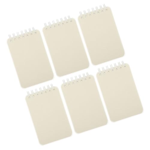 Angoily 6 Stück Teiliges Kleines Spiralnotizbuch Notepad Leicht Langlebig Papier Material Einfaches Design für Kunst Skizzen und Notizen Unterwegs von Angoily