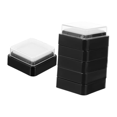 Angoily 6 Stück Teiliges Leere Stempelkissen Wiederverwendbar und Waschbar Diy Blanko Ink Pads für Prägen Scrapbooking Vielseitig Einsetzbar Langlebiges Schwamm Material von Angoily