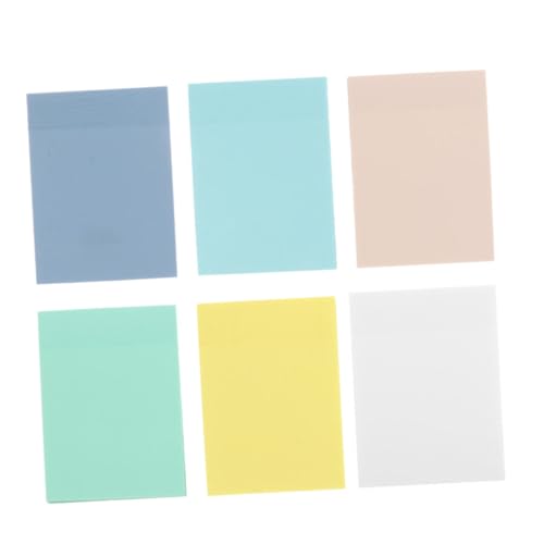 Angoily 6 Stück Teiliges Memo Sticker Wiederverwendbare Notizzettel aus Kunststoff Praktische Haftnotizen für Büro und Zuhause Farben Weiß Gelb Cyan Grün Blau Angoily 6 Stück Teiliges Memo Sticker Wiederverwendbare Notizzettel aus Kunststoff Praktische Haftnotizen für Büro und Zuhause Farben Weiß Gelb Cyan Grün Blau von Angoily