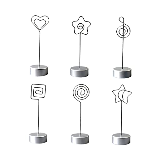 Angoily 6 Stück Teiliges Metall Memo Clips mit Zylindrischem Sockel Elegante Tischdekoration für Fotos Notizen und Menükarten für Hochzeiten Geburtstagsfeiern und Angoily 6 Stück Teiliges Metall Memo Clips mit Zylindrischem Sockel Elegante Tischdekoration für Fotos Notizen und Menükarten für Hochzeiten Geburtstagsfeiern und von Angoily