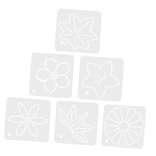 Angoily 6 Stück Teiliges Patchwork Schablonen mit Blumenmotiv Transparentes Quilting Lineal für Präzises Nähen und DIY Handwerksprojekte Vielseitiges Schneiderwerkzeug für Kreative von Angoily