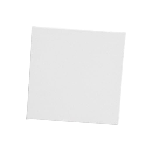 Angoily 6 Stück Teiliges Quadratische Ölmalerei Weiße Reine Baumwolle Aufgespannte Holzrahmen Vielseitig für Öl Gouache und Temperamalerei Geeignet von Angoily