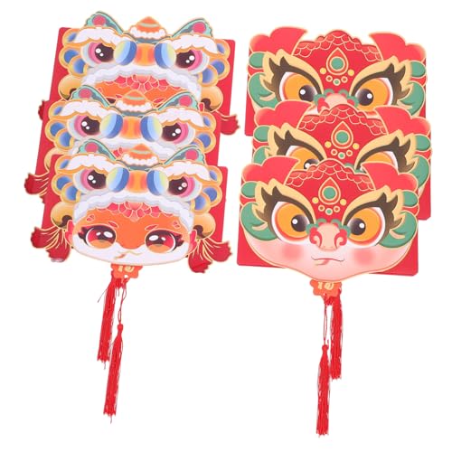 Angoily 6 Stück Teiliges Rote Umschläge mit Niedlichem Schlangendesign für Chinesisches Neujahr Traditionelle Hongbao Geldumschläge Symbolisieren Glück und Wohlstand für Lunar Year und Angoily 6 Stück Teiliges Rote Umschläge mit Niedlichem Schlangendesign für Chinesisches Neujahr Traditionelle Hongbao Geldumschläge Symbolisieren Glück und Wohlstand für Lunar Year und von Angoily