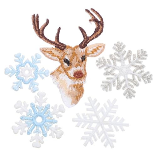 Angoily 6 Stück Teiliges Schneeflocken Bestickte Applikationen mit Rentiermotiv Selbstklebend und Langlebig für DIY Kleidung Hüte Taschen Vielseitig Einsetzbar für Winter Angoily 6 Stück Teiliges Schneeflocken Bestickte Applikationen mit Rentiermotiv Selbstklebend und Langlebig für DIY Kleidung Hüte Taschen Vielseitig Einsetzbar für Winter von Angoily