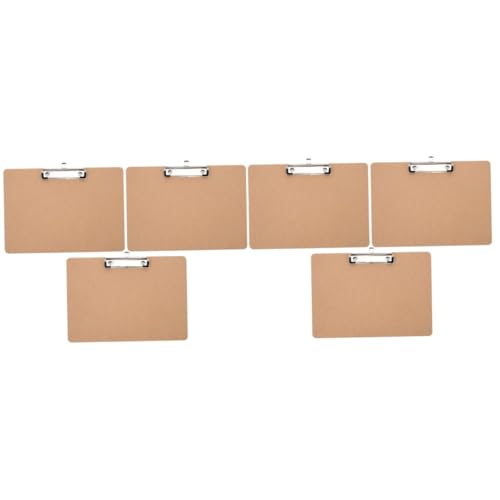 Angoily 6 Stück Teiliges Schreibbrett Querformat Robustes Klemmbrett aus Holzfaserplatte mit Festem Dokumentenclip für Büro Schule und Zuhause Langlebig und Formstabil Angoily 6 Stück Teiliges Schreibbrett Querformat Robustes Klemmbrett aus Holzfaserplatte mit Festem Dokumentenclip für Büro Schule und Zuhause Langlebig und Formstabil von Angoily