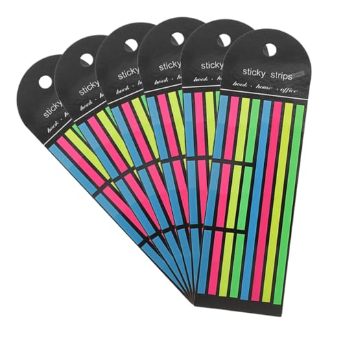 Angoily 6 Stück Teiliges Set Fluoreszierende Haftnotizen Farbige Index Tabs zum Markieren von Büchern Selbstklebende Lange und Kurze Schmale Haftstreifen für Schule Büro und Lesen Angoily 6 Stück Teiliges Set Fluoreszierende Haftnotizen Farbige Index Tabs zum Markieren von Büchern Selbstklebende Lange und Kurze Schmale Haftstreifen für Schule Büro und Lesen von Angoily