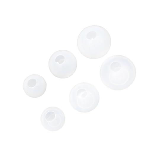 Angoily 6 Stück Teiliges Silikon epoxidharz Gießform Runde Kugeln DIY Kristall Anhänger Modell Hochtransparent Wiederverwendbar Einfache Reinigung Sicher für Heimdekoration und von Angoily