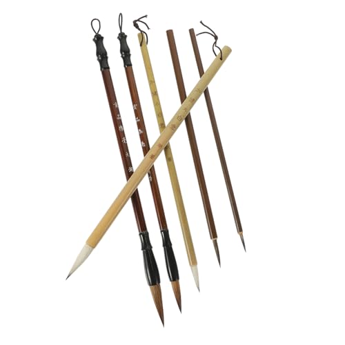 Angoily 6 Stück Teiliges Traditionelles Kalligraphie Pinsel Chinesischer Pinselkalligraphie Feine Spitze Vielseitig für Malerei Schreiben Künstler Anfänger und Fortgeschrittene Angoily 6 Stück Teiliges Traditionelles Kalligraphie Pinsel Chinesischer Pinselkalligraphie Feine Spitze Vielseitig für Malerei Schreiben Künstler Anfänger und Fortgeschrittene von Angoily