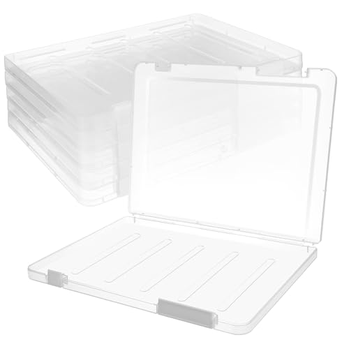 Angoily 6 Stück Teiliges Transparentes Dokumenten organizer aus Robustem Kunststoff mit Deckel Vielseitige Aufbewahrungsbox für Büro Schule und Zuhause zur Sicheren und Schnellen von Angoily