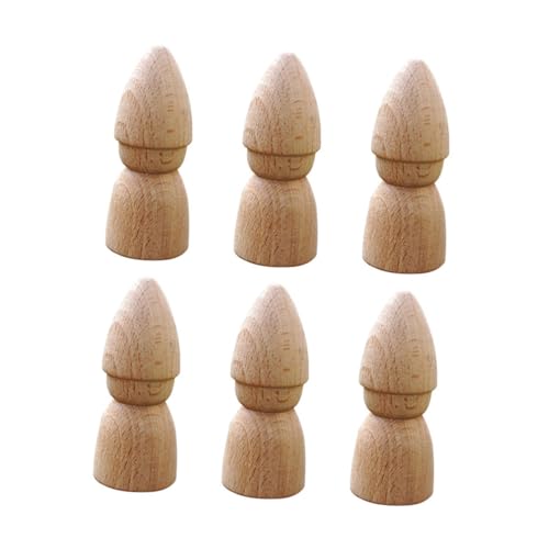 Angoily 6 Stück Teiliges Unvollendeter Holz Puppen Peg Figuren zum Bemalen DIY Kreativset für Natürliche Holzfiguren ohne Geruch Fördert Fantasie und Feinmotorik Angoily 6 Stück Teiliges Unvollendeter Holz Puppen Peg Figuren zum Bemalen DIY Kreativset für Natürliche Holzfiguren ohne Geruch Fördert Fantasie und Feinmotorik von Angoily