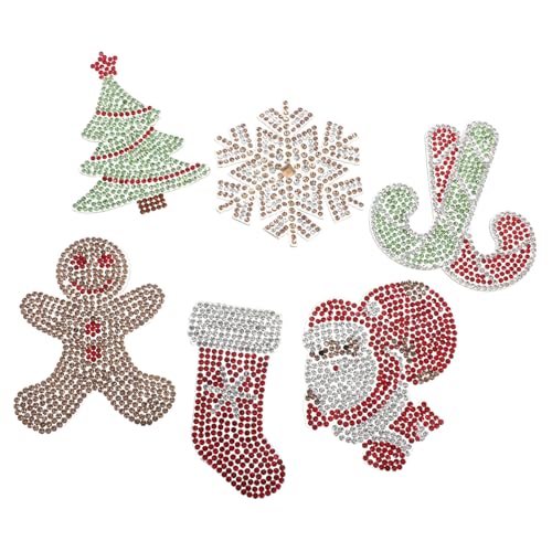 Angoily 6 Stück Teiliges Weihnachts-strass-aufnäher- Selbstklebend mit Lebkuchenmann und Weihnachtsbaum für Diy-schmuck Kleidung Schuhe und Hüte Funkelnde Angoily 6 Stück Teiliges Weihnachts-strass-aufnäher- Selbstklebend mit Lebkuchenmann und Weihnachtsbaum für Diy-schmuck Kleidung Schuhe und Hüte Funkelnde von Angoily