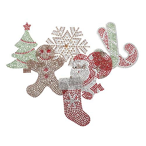 Angoily 6 Stück Teiliges Weihnachts-strass-patch Selbstklebenden Applikationen in Lebkuchenmann Weihnachtsbaum-design für DIY Kleidung Schuhe Taschen und Festliche Dekoration Angoily 6 Stück Teiliges Weihnachts-strass-patch Selbstklebenden Applikationen in Lebkuchenmann Weihnachtsbaum-design für DIY Kleidung Schuhe Taschen und Festliche Dekoration von Angoily