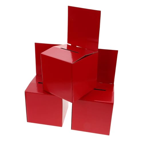 Angoily 6 Stück Tombola-Box Partydekoration Hochzeitsdeko Aufbewahrung für Geschenkkarten Geschenkkartenbox verlosen klein Etui für Geschenkkarten zur Hochzeit Papier Geschenkboxen rot Angoily 6 Stück Tombola-Box Partydekoration Hochzeitsdeko Aufbewahrung für Geschenkkarten Geschenkkartenbox verlosen klein Etui für Geschenkkarten zur Hochzeit Papier Geschenkboxen rot von Angoily