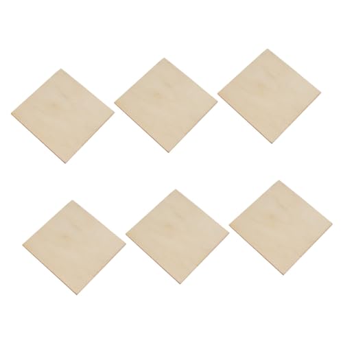 Angoily 6 Stück Unbehandelte Holzplatten Blanko Holzscheiben für DIY Bastelprojekte Quadratische Holzstücke für Hochzeiten Dekorationen und Kreative Handwerke Angoily 6 Stück Unbehandelte Holzplatten Blanko Holzscheiben für DIY Bastelprojekte Quadratische Holzstücke für Hochzeiten Dekorationen und Kreative Handwerke von Angoily