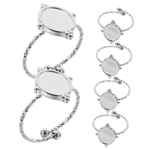 Angoily 6 Stück Verstellbare Ringrohlinge DIY Ringe Bastelbedarf Leere Ringplatten für Schmuckherstellung Finger Ring Zubehör für Projekte Angoily 6 Stück Verstellbare Ringrohlinge DIY Ringe Bastelbedarf Leere Ringplatten für Schmuckherstellung Finger Ring Zubehör für Projekte von Angoily