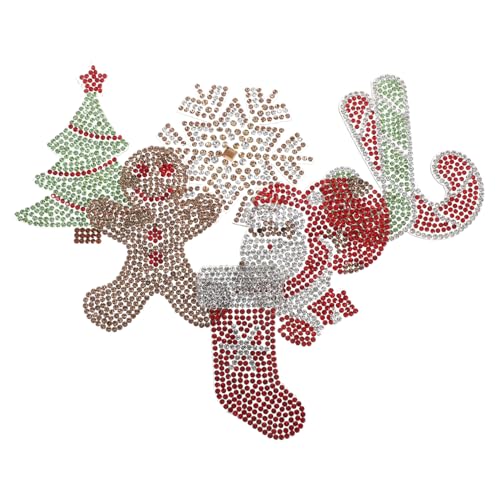 Angoily 6 Stück Weihnachts Strass Aufnäher Selbstklebende Glitzer Patches für DIY Schuhe Hüte Kleidung Festliche Weihnachtsbaum Lebkuchenmann Motive Vielseitige Weihnachtsdeko Accessoires Angoily 6 Stück Weihnachts Strass Aufnäher Selbstklebende Glitzer Patches für DIY Schuhe Hüte Kleidung Festliche Weihnachtsbaum Lebkuchenmann Motive Vielseitige Weihnachtsdeko Accessoires von Angoily