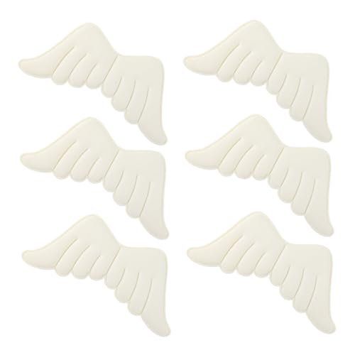 Angoily 6 Stück Weiße Engelsflügel Aufnäher Geprägte Applikationen zum Nähen und Basteln Dekorative Engelsflügel Patches für Kleidung Taschen DIY Handwerk Einfach Anzubringen Vielseitig von Angoily