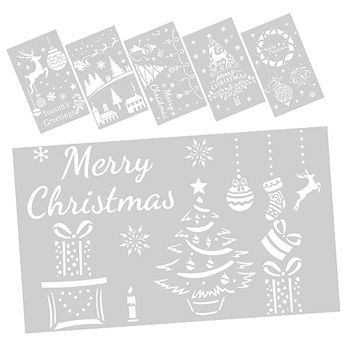 Angoily 6 Teilige Malschablonen Dekorationen Groß Wiederverwendbar Weihnachtsschablonen Basteln Frohe Weihnachten Schablonen Etiketten Weihnachtsfenster Bäume Angoily 6 Teilige Malschablonen Dekorationen Groß Wiederverwendbar Weihnachtsschablonen Basteln Frohe Weihnachten Schablonen Etiketten Weihnachtsfenster Bäume von Angoily