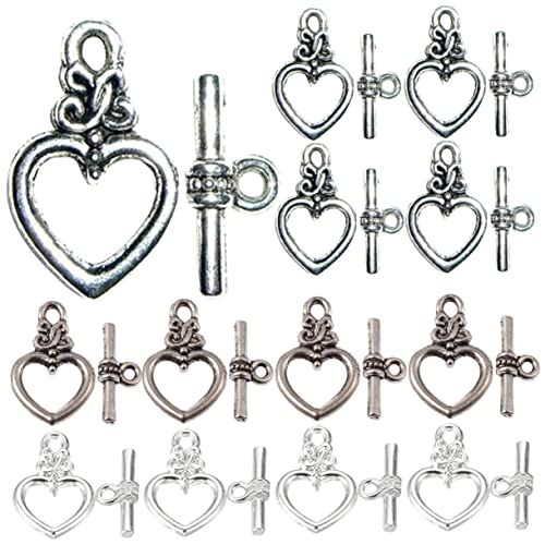 Angoily 60 Sätze Herz- -taste Schmuck Schließungen Halskette Verschlüsse Knebelverschluss Schlüssel Armbandverbinder Armband, Das Knebelschnallen Verbindet Legierung Angoily 60 Sätze Herz- -taste Schmuck Schließungen Halskette Verschlüsse Knebelverschluss Schlüssel Armbandverbinder Armband, Das Knebelschnallen Verbindet Legierung von Angoily