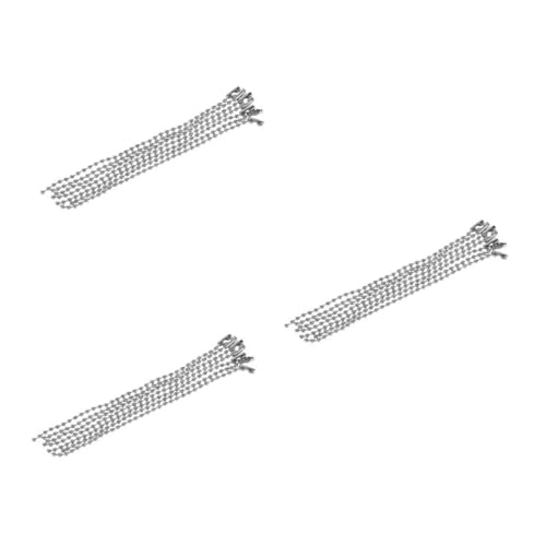 Angoily 60 Stck. Kugelkette aus Vernickeltem Metall Silberfarbene Schmuckkette mit Verbinder für DIY Schmuck Schlüsselanhänger Anhänger und Bastelprojekte von Angoily