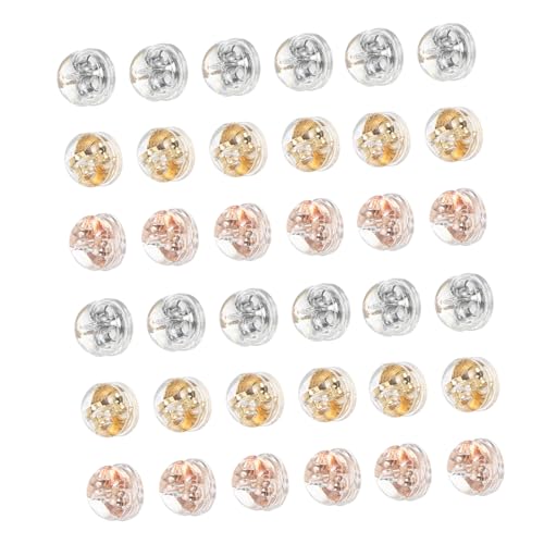 Angoily 60 Stück Beschichtete Silikon Ohrstecker Verschlüsse in Gold Roségold Weißgold Weiche Sichere Ohrringstopper für Schwere Ohrstecker mit Loch Komfortable Ersatz Ohrsteckerhalter für Angoily 60 Stück Beschichtete Silikon Ohrstecker Verschlüsse in Gold Roségold Weißgold Weiche Sichere Ohrringstopper für Schwere Ohrstecker mit Loch Komfortable Ersatz Ohrsteckerhalter für von Angoily