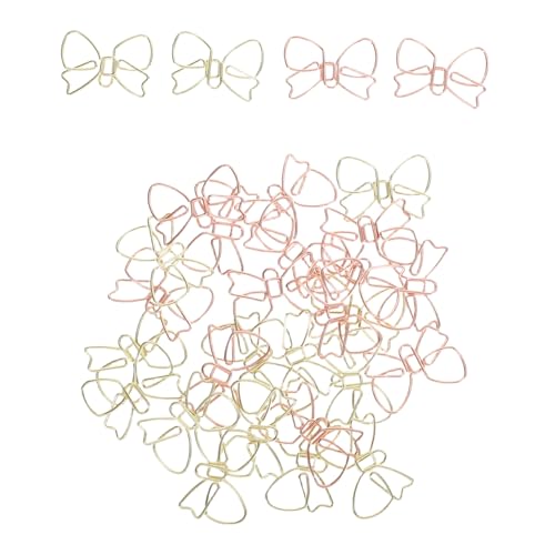 Angoily 60 Stück Bunte Bowknot Büroklammern aus Robustem Eisen Doppelt Elektrobeschichtet in Gold und Roségold Niedliche Mini-papierclips als Dekorative Lesezeichen für Schüler und Lehrer Angoily 60 Stück Bunte Bowknot Büroklammern aus Robustem Eisen Doppelt Elektrobeschichtet in Gold und Roségold Niedliche Mini-papierclips als Dekorative Lesezeichen für Schüler und Lehrer von Angoily