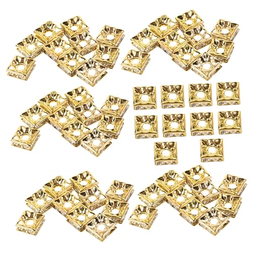 Angoily 60 Stück Goldene Bling Spacer Beads mit Funkelnden Strasswürfeln Leichte und Langlebige Schmuckperlen für DIY Armbänder Halsketten und Ohrringe Einfache Montage für Bastelanfänger Angoily 60 Stück Goldene Bling Spacer Beads mit Funkelnden Strasswürfeln Leichte und Langlebige Schmuckperlen für DIY Armbänder Halsketten und Ohrringe Einfache Montage für Bastelanfänger von Angoily
