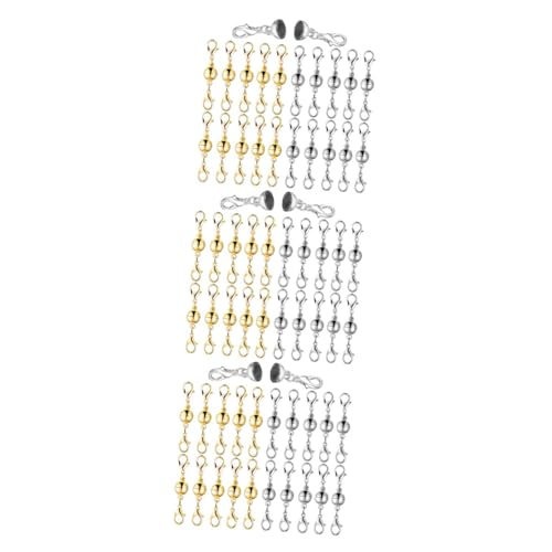 Angoily 60 Stück Magnetischer Schmuckverbinder Teiliges Karabinerverschluss in Gold und Silber für Halsketten Armbänder DIY Schmuckherstellung Angoily 60 Stück Magnetischer Schmuckverbinder Teiliges Karabinerverschluss in Gold und Silber für Halsketten Armbänder DIY Schmuckherstellung von Angoily