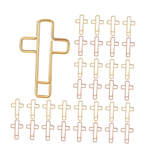 Angoily 60 Stück Metall Büroklammern Kreuz Lesezeichen Clips für Bibel Journal Notizen Organisieren Studium Gold Roségold Angoily 60 Stück Metall Büroklammern Kreuz Lesezeichen Clips für Bibel Journal Notizen Organisieren Studium Gold Roségold von Angoily