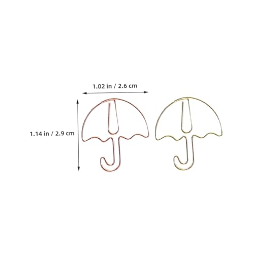Angoily 60 Stück Metall Büroklammern Regenschirmform Bunte Dokumentenhalter in Gold Roségold Stabile Dekorative Organizer für Schule Büro Notizbücher und Party Goodie Bags Angoily 60 Stück Metall Büroklammern Regenschirmform Bunte Dokumentenhalter in Gold Roségold Stabile Dekorative Organizer für Schule Büro Notizbücher und Party Goodie Bags von Angoily