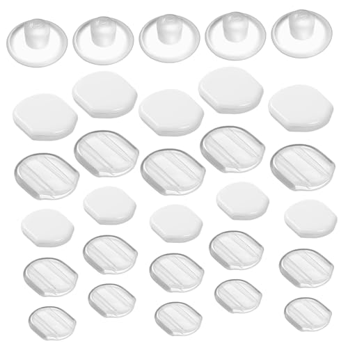 Angoily 60 Stück Ohrclip Kissen Ohrring Pads Bequeme Pads Für Ohrclips Ohrring Stützpatches Ohrclip Ohrring Kissen Pads Ohrclip Verschlüsse Ohren Kieselgel von Angoily